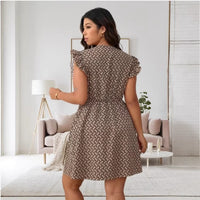 Casual Resort Style Petite Floral Print Defined Waistline A-Line Skirt