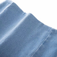 High Waist Stretch Double Slit Denim Hip-wrapped Skirt Skirt