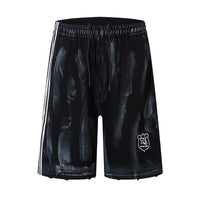 Men Punk Ripped Distressed Straight Shorts
