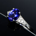 Blue Crystal Necklace  Diamond-encrusted Colored Gemstone Bracelet