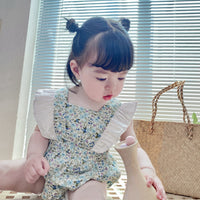 Baby Flower Strap Korean Version Girl Bodysuit