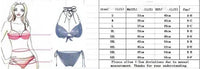 Women's Split Plus Size Striped High Waist Swimsuit