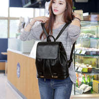 European And American Fashion Genuine Leather Women's Backpack