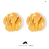 Geometric Asymmetric Design Titanium Steel Ear Studs