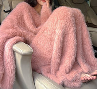 Socialite-style Soft Cuddly Sweater Dress For Women Autumn Winter