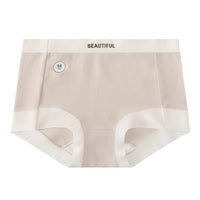 Antibacterial Underwear Women's Cotton Mid-waist Seamless Safety Non-curling
