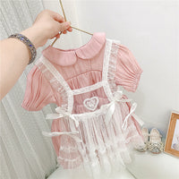 Lolita Dress Baby Short-sleeved Western Style Lolita Children's Dress Princess Dress Two-piece Suit