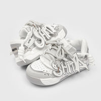 Denim Canvas Bread Shoes Platform Sneakers