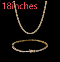 Men's Bracelet Micro-inlaid Zircon 3mm Bracelet