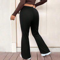 Simple Commuter Style Slim Fit Wide-leg Pants