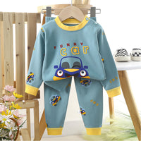 Children's Suit Pure Cotton Long Johns Top & Bottom Baby Clothes Warm