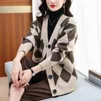 Western Style Small Shirt Slimming Youthful-looking Top Sweater Coat