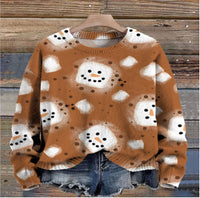 Needle Digital Printing 3D Round Neck Sweater Street Comfortable