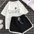 Summer Cute Short Sleeve Shorts Suit Home Wear