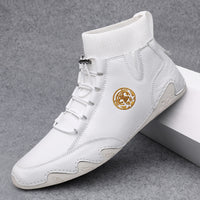 Real Leather With Fleece Lining Mid-top Wool Socks Mouth Octopus Leather Boots