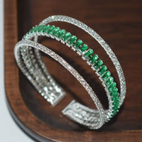 Three-layer Openwork Rhinestone Zircon Personalized Trendy Bracelet