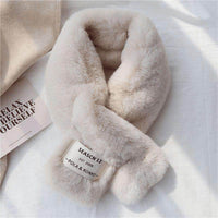 South Korea Chic Style Thickened Solid Color Furry Scarf