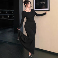 New Sexy Long-sleeve Dress Figure-flattering And Slimming Lace