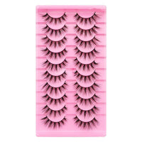 10 Pairs Of False Eyelashes With Natural And Thick Curl