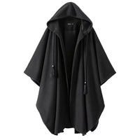 Irregular Design Woolen Coat Long Cape Coat For Women