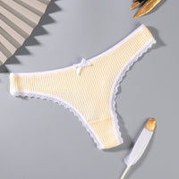 Women's Simple Solid Color Sports Breathable Lace Underwear