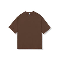 Solid Color Loose Cotton Crew Neck Short Sleeve Men