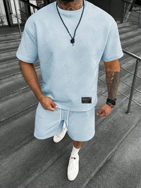 Men's Short Sleeve Shorts Simple Comfortable Cool Suit
