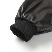 Men's High Street Fashion Design Sense Niche Punk Motorcycle Color Matching PU Leather Jacket