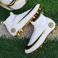 Training Special High-top Gold-plated Bottom Football Shoes