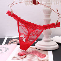 Women's Thong Transparent Seamless Seductive Lace Pure Color