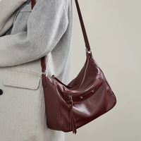 Large-capacity Crossbody Bag Made Of Genuine Leather For Women