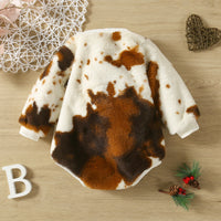 New Boys And Girls Neutral Infant Hair-free Printing Multicolor Cuff Rib Long-sleeved Triangle Romper