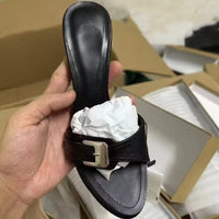 Womens Stylish And Elegant Mid-heel Sandals For Outdoor Wear