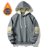 Mens Cotton Hoodie With Fleece Lining Loose Fit For Teens
