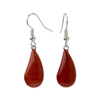 New Flat Teardrop Semi-precious Earrings For Women
