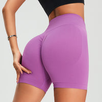 Seamless Yoga Shorts Women's Three-point High Waist