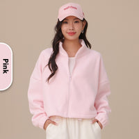 Aoli Velvet Sports Jacket For Women Loose Lapel Yoga