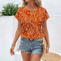 New Womens Shirt Short Sleeve Top
