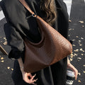 Shoulder Bag Women's Bag Retro Premium Underarm Bag Large Capacity Woven Bag Commuter Tote