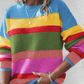 European And American Retro Easy Matching Drop-shoulder Round Neck Sweater