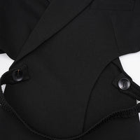 Hollow-out Midriff Two-piece Waist-tight Suit
