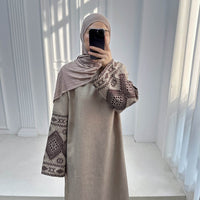 Fashion Embroidered DUBAI Turkish Party Robe