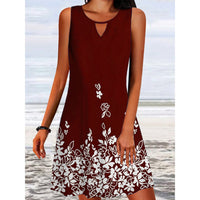 Womens Loose-Fit Printed Long-Sleeve Designer Floral Dress
