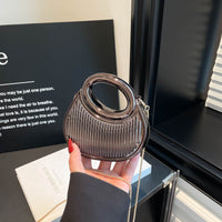 European And American-style Fashion Contrast-color Embossed Crescent-chain Shouldercrossbody Bag