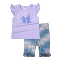 Children's Short-sleeved Baby Blouse Western Style Two-Piece Suit