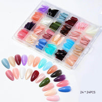 Nail 24 Grid Frosted Square Ballet Wear Nail Suit