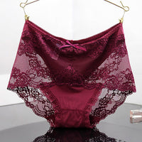 Transparent Lace Female Seamless Modal Cotton Underwear