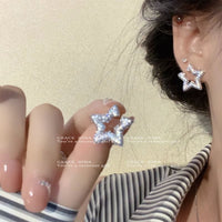 Xinghe Dream Rhinestone Star Ear Studs