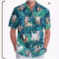 Plus Size Men's Fashion Digital Printing Short Sleeve