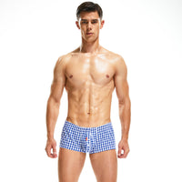 New Men's Boxers 100 Woven Cotton Plaid Boxers